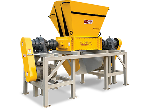 Ecostan Dual Shaft Shreddar Machine Is A Two Shaft Shredder Used For Precisely Cutting Briquettes, Pellets & Heavy Duty Functioning